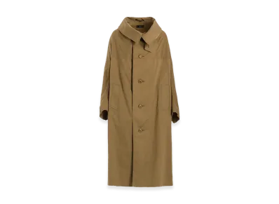 Y's Born Product Cotton Twill Long Cape Coat "Beige"
