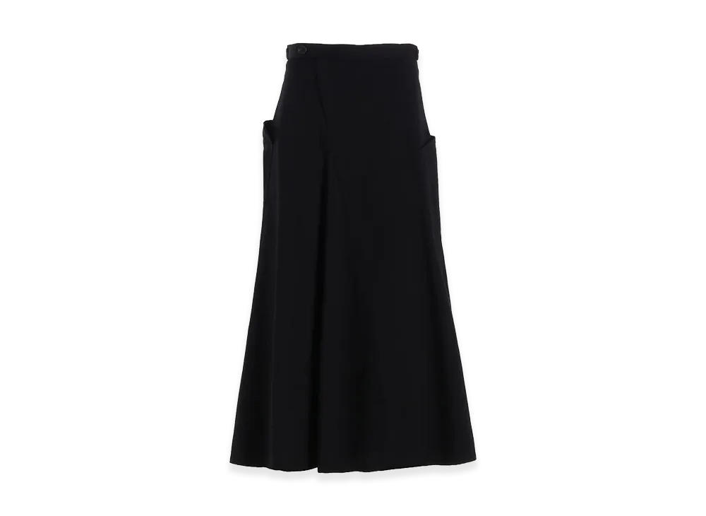 Y's Born Product Cotton Twill Skirt With Gusset "Black"
