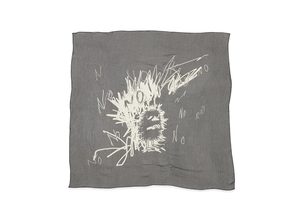 Y's x MOOMIN x a part of me. Y’s No! "Stinky" Print Scarf "Black"