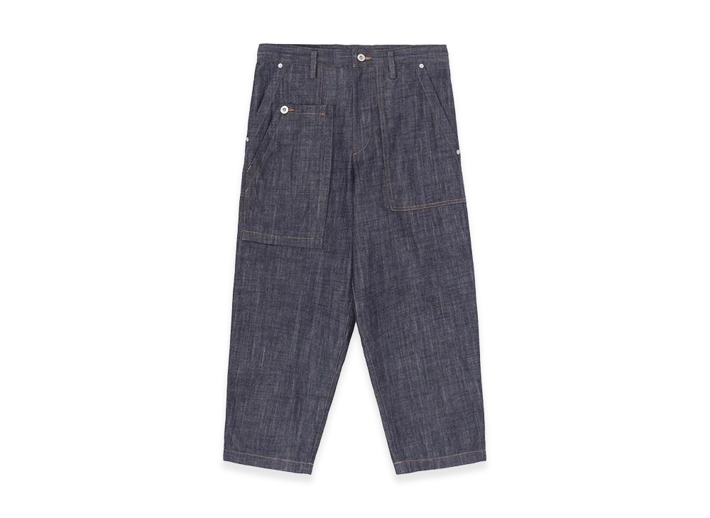 Y's 80oz Denim Patched-pocket Pants "Indigo"
