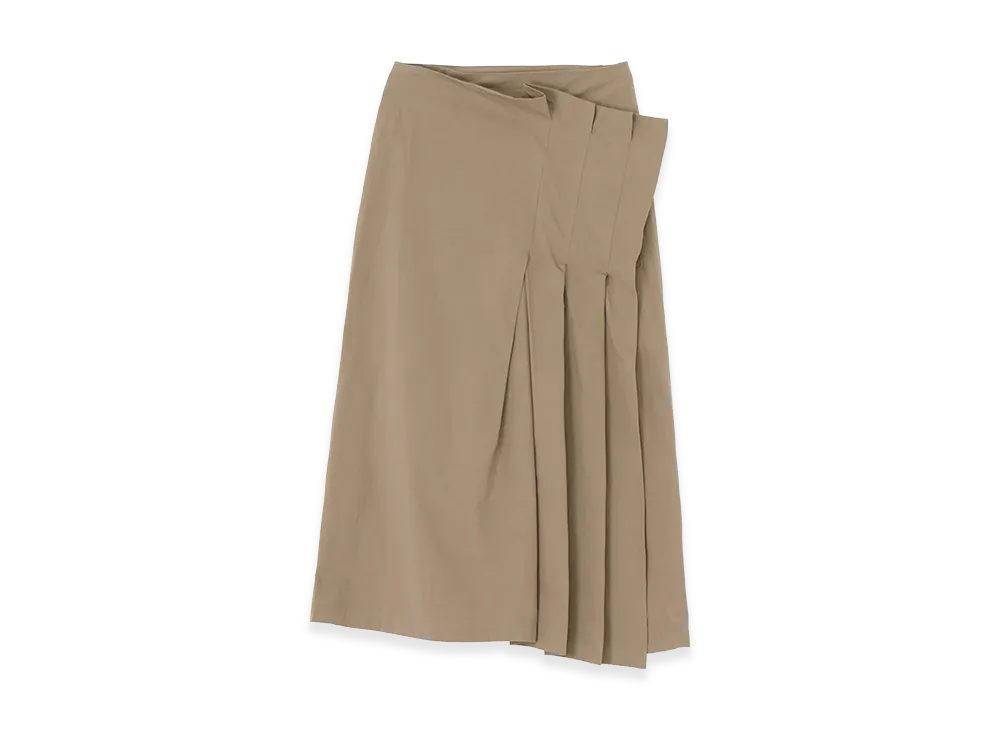 Y's Women's H-Pleated Wrap Skirt "Beige/Tan"