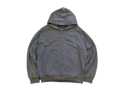 YEEZY GAP Doubleface Wide Silhouette Zip Up Sweat Hoodie "Poetic Grey"