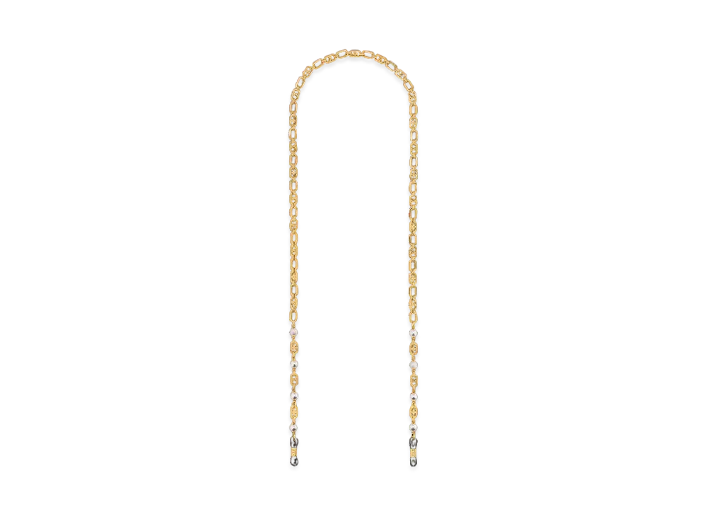 Louis Vuitton My LV Chain Pearl Sunglasses Chain "Gold/White"
