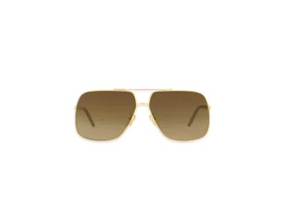 Louis Vuitton LV First Squared Pilot Sunglasses "Gold"