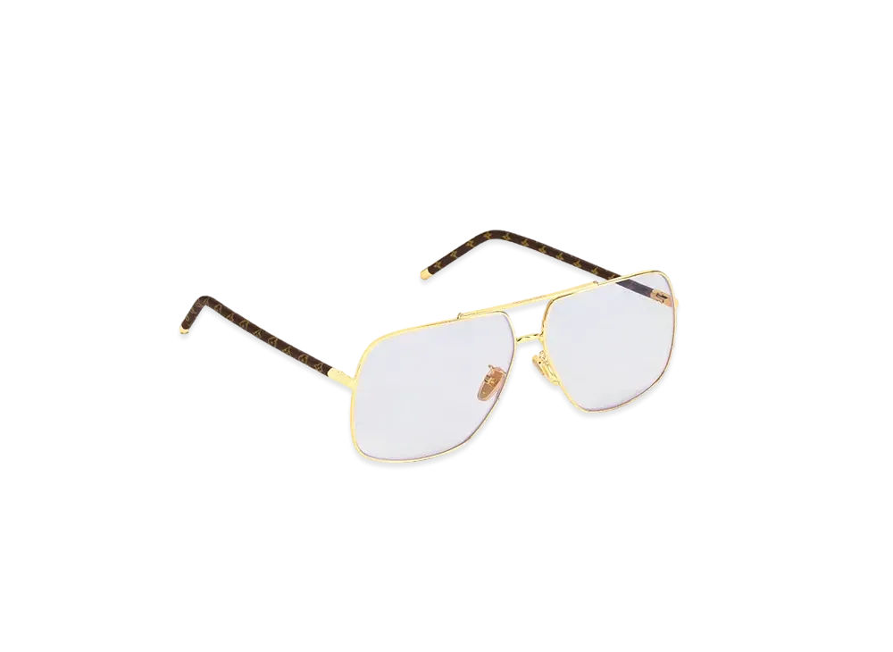 Louis Vuitton LV First Squared Pilot Sunglasses "Gold"