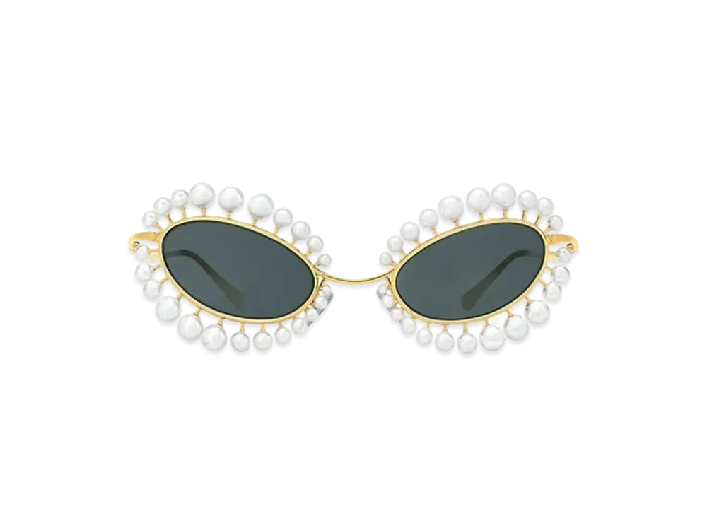 Louis Vuitton LV Wire Pearls Sunglasses "Gold"