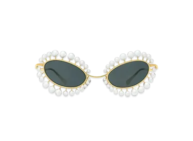 Louis Vuitton LV Wire Pearls Sunglasses "Gold"