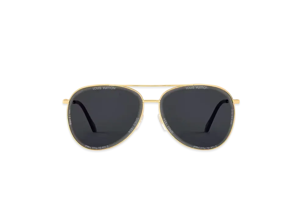 Louis Vuitton LV Super Vision Metal Pilot Sunglasses "Noir/Gold"
