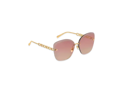 Louis Vuitton LV Jewel Round Cat Eye Sunglasses Monogram Flower "Pink Gold"