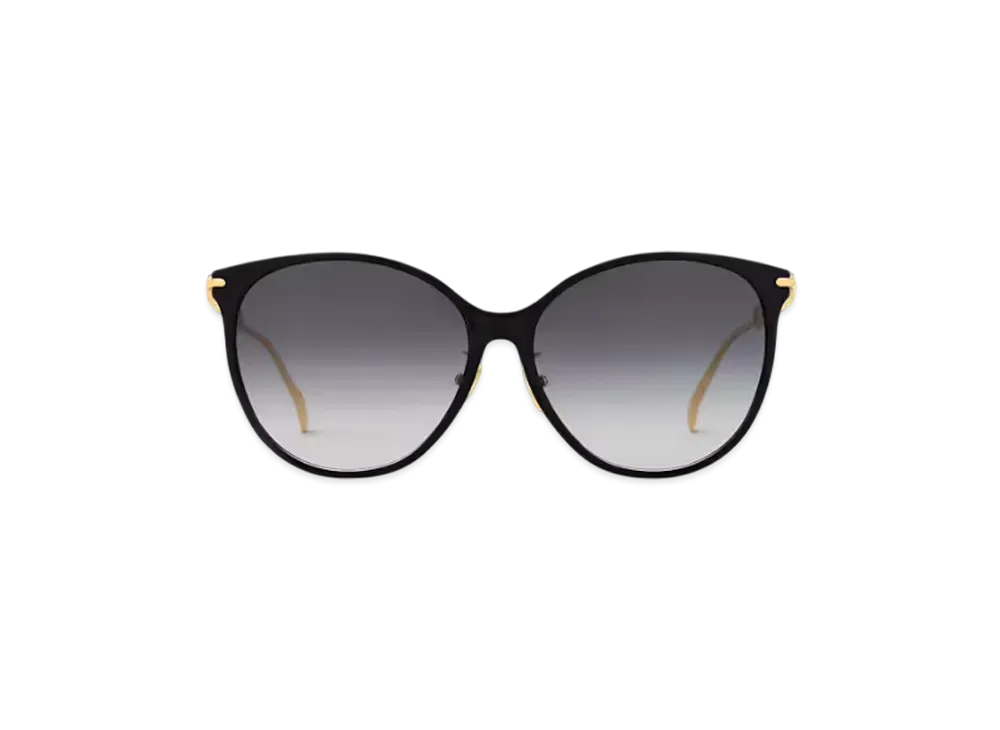 Louis Vuitton My LV Chain Two Cat Eye Sunglasses Monogram Flower LV Initial "Noir"