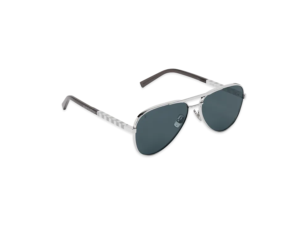 Louis Vuitton Sunglasses LV Attitude Pilot "Argent"