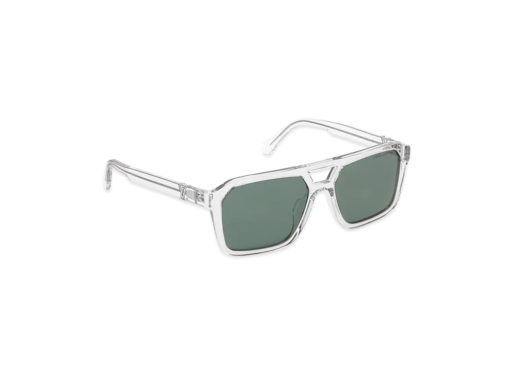 Louis Vuitton Sunglasses LV Hit Pilot Square "Crystal"