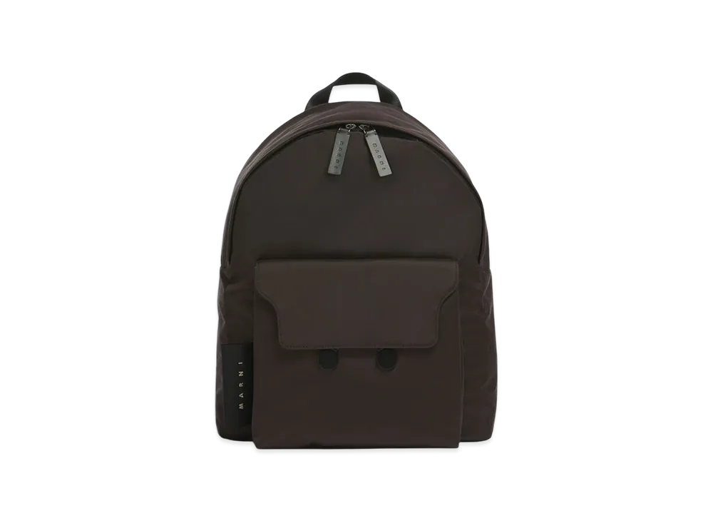 MARNI Nylon Cityscape Backpack "Coffee"