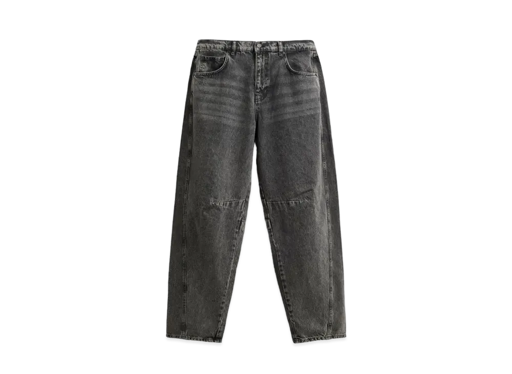 ZARA Contrast Gradient Baggy Denim Pants "Grey"
