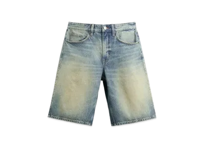 ZARA Gradient Baggy Fit Bermuda Shorts "Medium Blue"