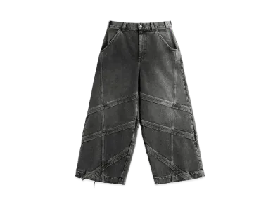 ZARA Riders Baggy Fit Denim Pants "Black"