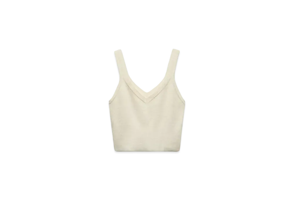 ZARA x AND WANDER Wool Blend Knit Tops "Ecru"
