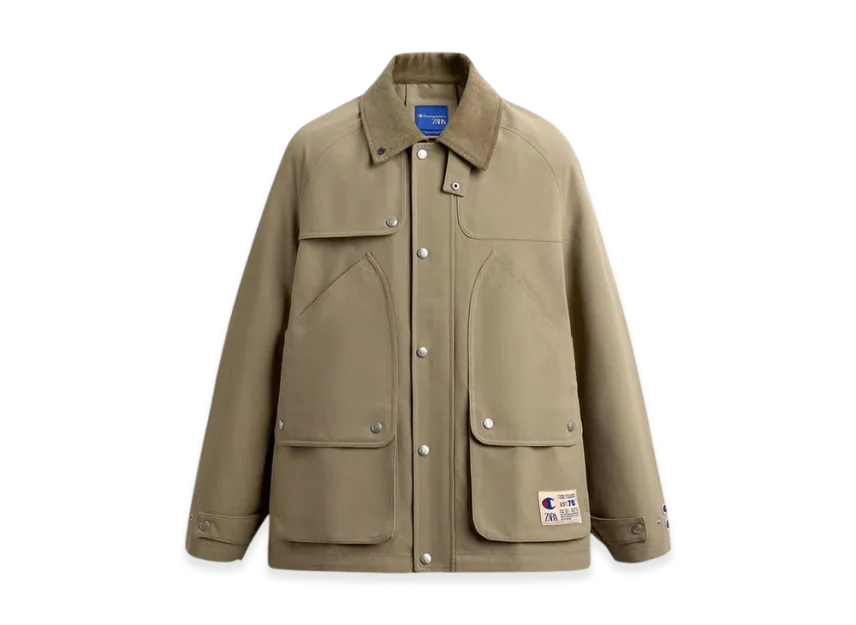 ZARA x CHAMPION Trench Coat with Patch Pockets ZARA x CHAMPION Trench Coat with Patch Pockets