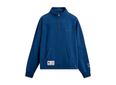 ZARA x CHAMPION Zipper Neck Sweatshirt "Navy Blue"