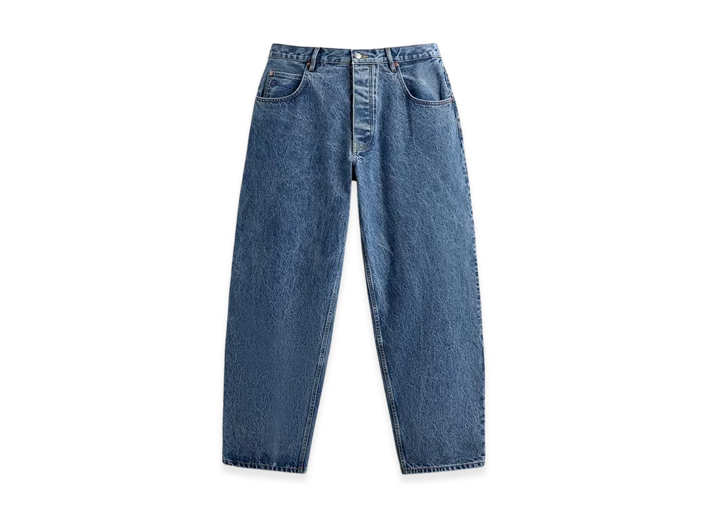 ZARA x CHAMPION Jeans Loose Tapered Fit "Medium Blue"