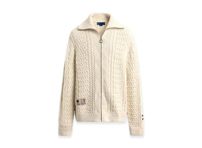 ZARA x CHAMPION Cable Knit Jacquard Jacket "Ecru"