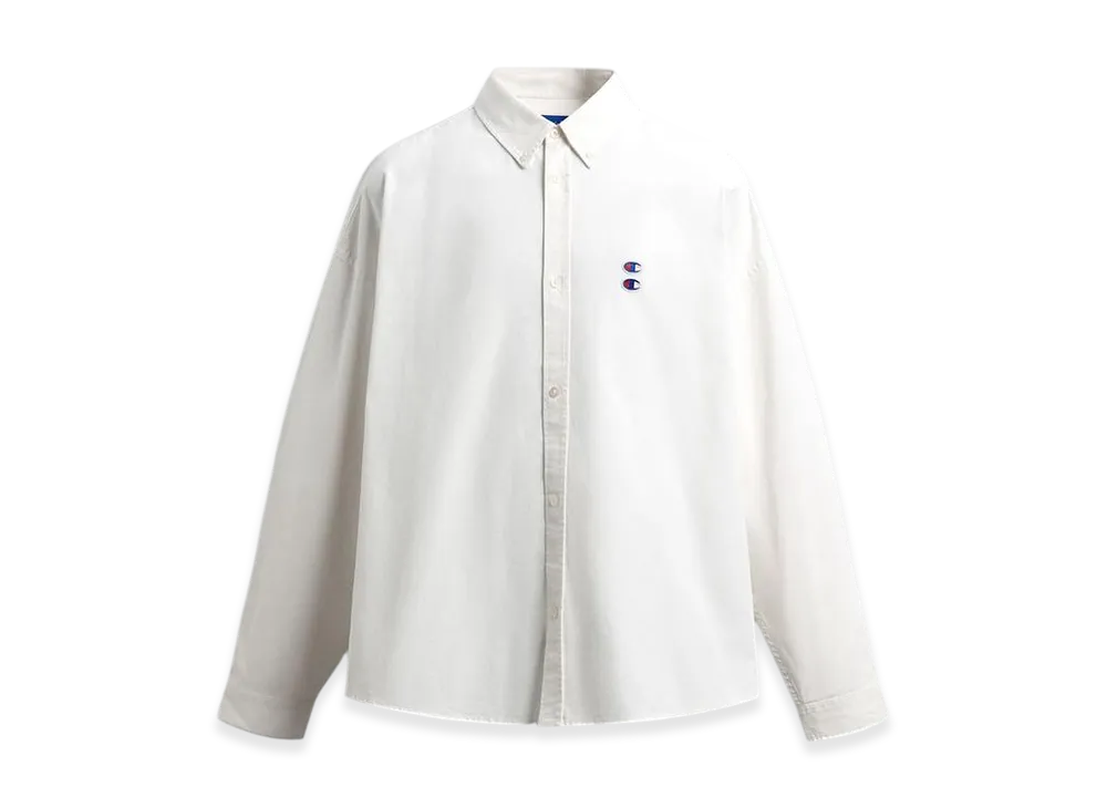 ZARA x CHAMPION Oxford Shirt with Patch "White"