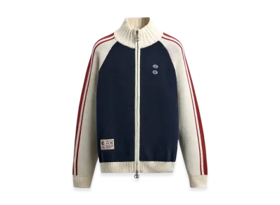 ZARA x CHAMPION Color Block Band Knit Jacket "Navy Blue"