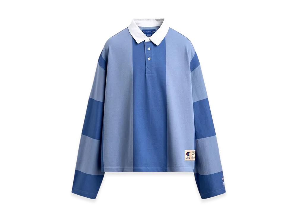 ZARA x CHAMPION Color Block Polo Shirt 