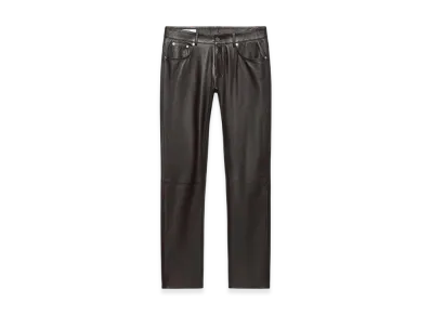 ZARA x Ludovic De Saint Sernin Slim Fit Leather Pants "Brown"