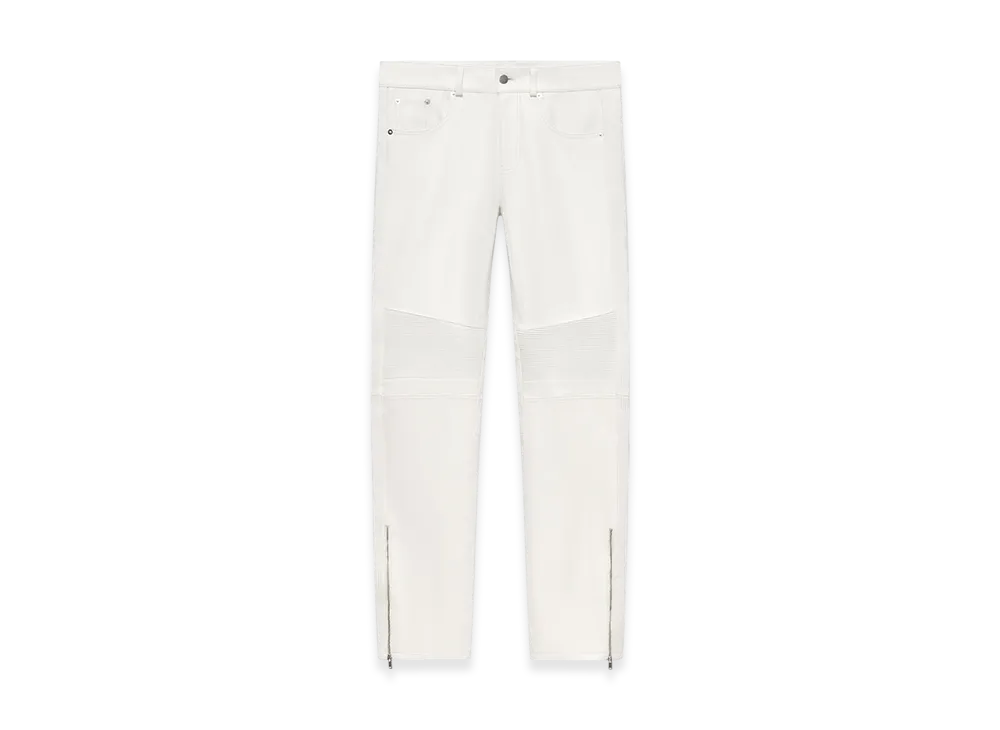 ZARA x Ludovic De Saint Sernin Leather Biker Pants "Off White"