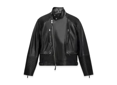 ZARA x Ludovic De Saint Sernin Leather Biker Jacket "Black"
