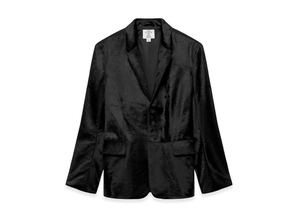 ZARA x Ludovic De Saint Sernin Real Fur Leather Blazer "Black"