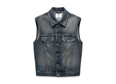 ZARA x Ludovic De Saint Sernin Wax Finish Denim Vest "Blue"