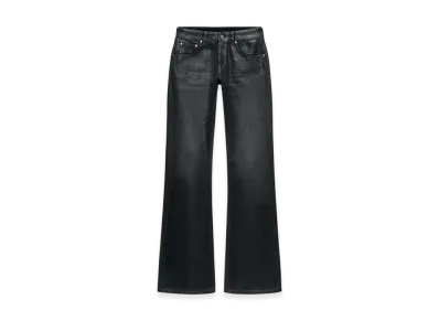 ZARA x Ludovic De Saint Sernin Wax Finish Flare Fit Denim Pants "Carbon"