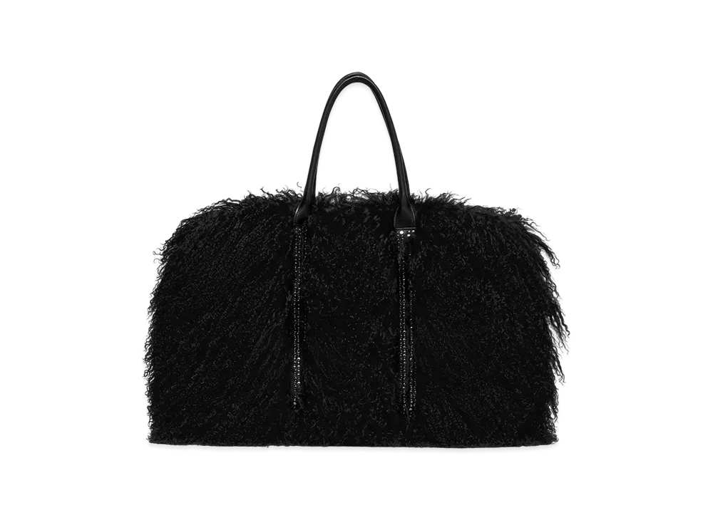ZARA x Ludovic De Saint Sernin Real Fur Shopper Bag "Black"