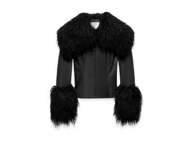 ZARA x Ludovic De Saint Sernin Leather Fitted Jacket "Black"