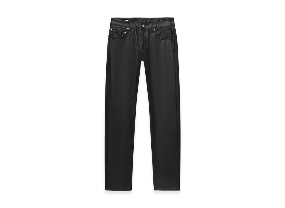 ZARA x Ludovic De Saint Sernin Wax Finish Low Rise Slim Fit Denim Pants "Black"