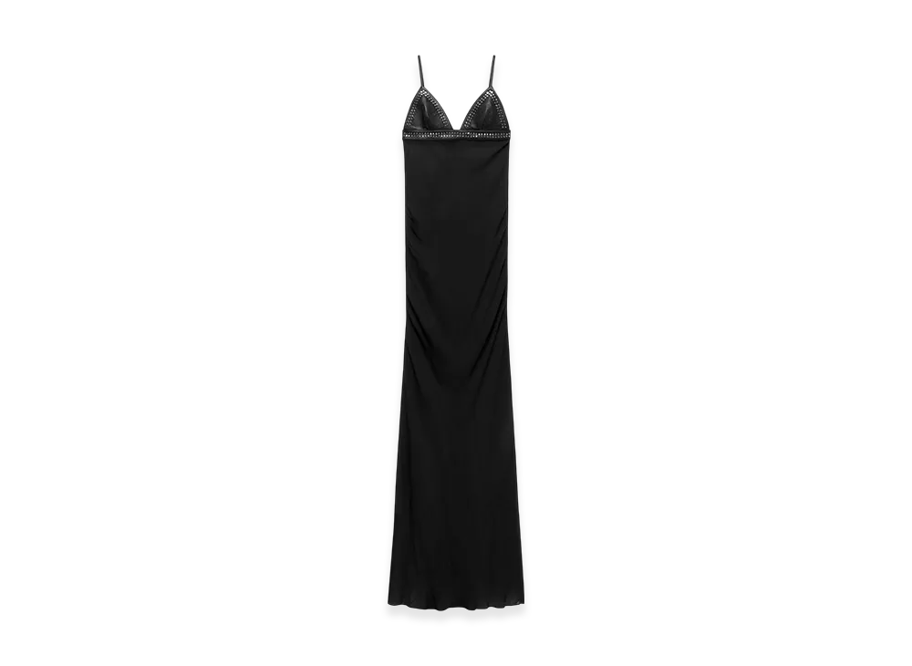 ZARA x Ludovic De Saint Sernin Leather Contrast Dress "Black"