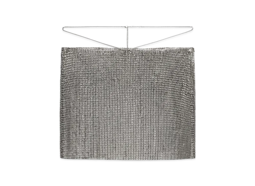 ZARA x Ludovic De Saint Sernin Mesh Short Skirt "Silver"