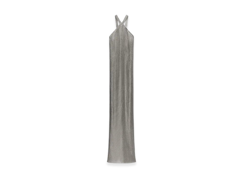 ZARA x Ludovic De Saint Sernin Halter Neck Mesh Dress "Silver"