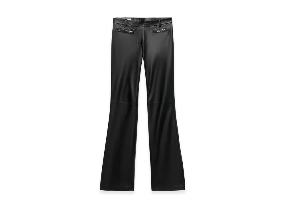 ZARA x Ludovic De Saint Sernin Studded Leather Flare Pants "Black"