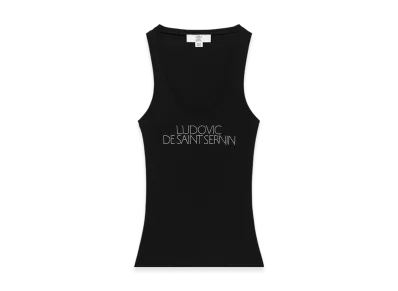 ZARA x Ludovic De Saint Sernin Rhinestone Text T-Shirt "Black"