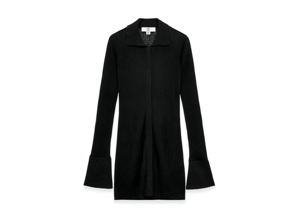 ZARA x Ludovic De Saint Sernin Knit Dress, Wool-Silk Blend "Black"