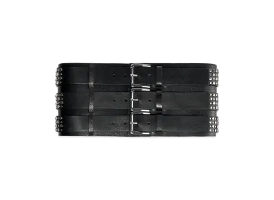 ZARA x Ludovic De Saint Sernin Wide Studded Leather Belt "Black"