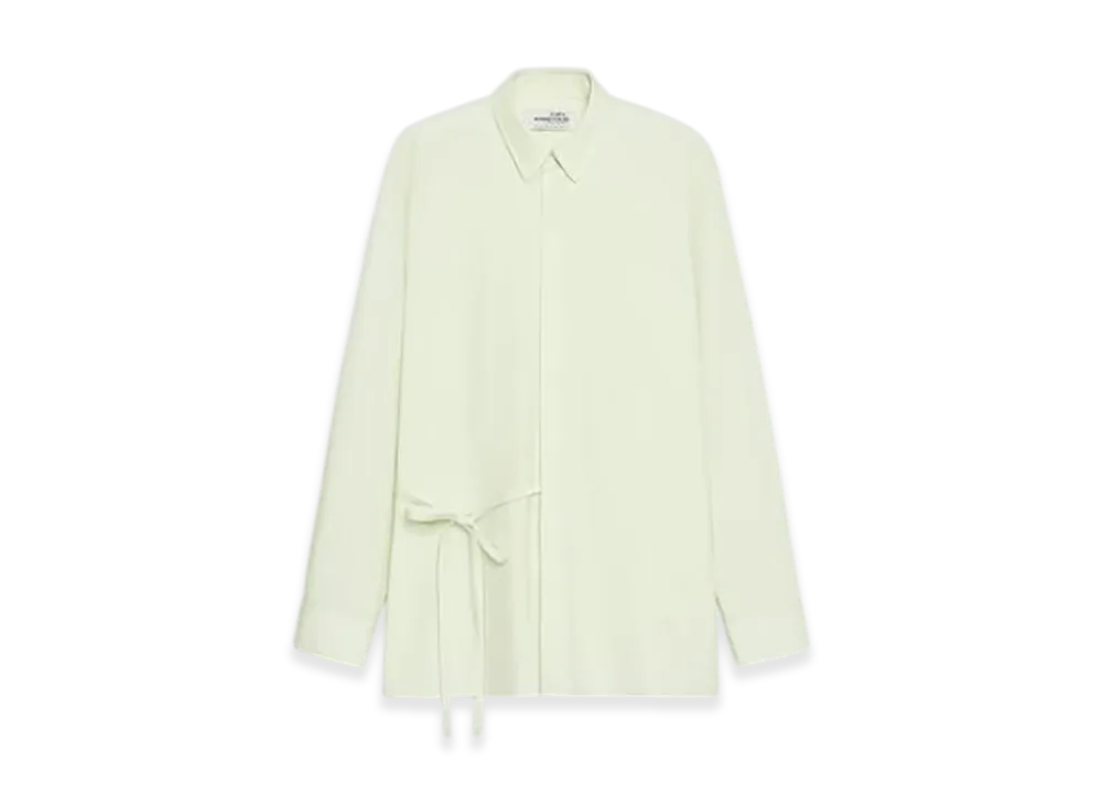 ZARA x SOSHIOTSUKI Poplin Shirt Ribbon Detail "Light Green"