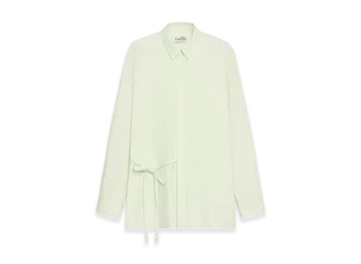 ZARA x SOSHIOTSUKI Poplin Shirt Ribbon Detail "Light Green"