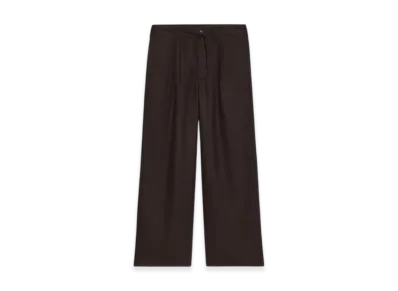 ZARA x SOSHIOTSUKI Pleated Flannel Suit Trousers "Brown"