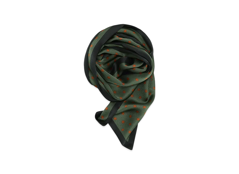 ZARA x SOSHIOTSUKI Women's Silk Scarf "Green"