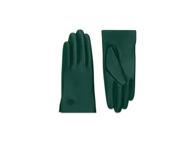ZARA x SOSHIOTSUKI Women's Embroidered Leather Gloves "Green"
