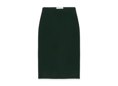 ZARA x SOSHIOTSUKI Women's 100% Wool Midi Skirt "Dark Volt Green"